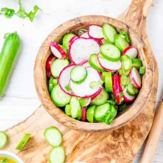 Radish and Cucumber Salad Bowl