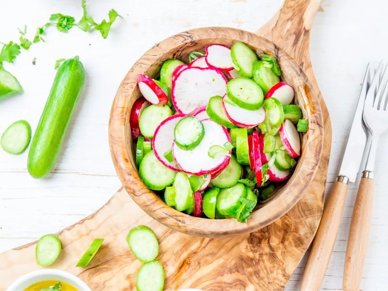 Radish and Cucumber Salad Bowl