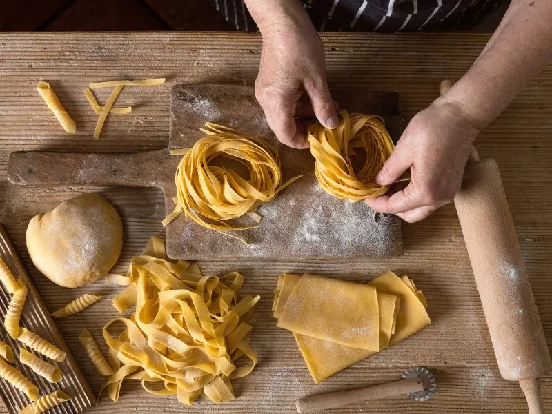 different shapes of pasta homemade