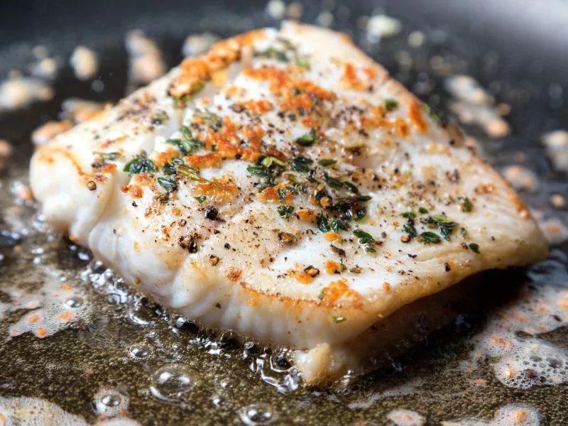 seared fish fillet