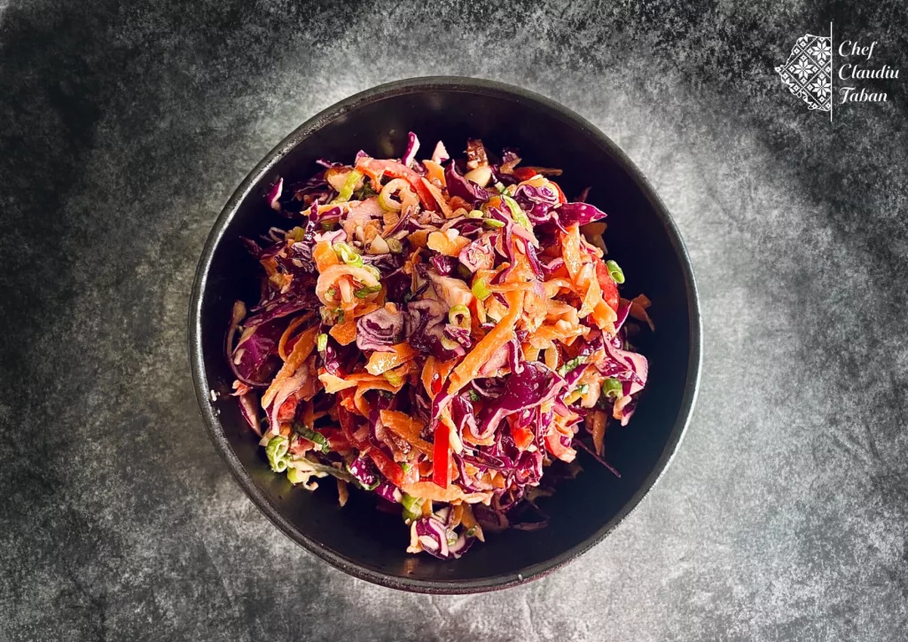 Wasabi Infused Red Cabbage Salad