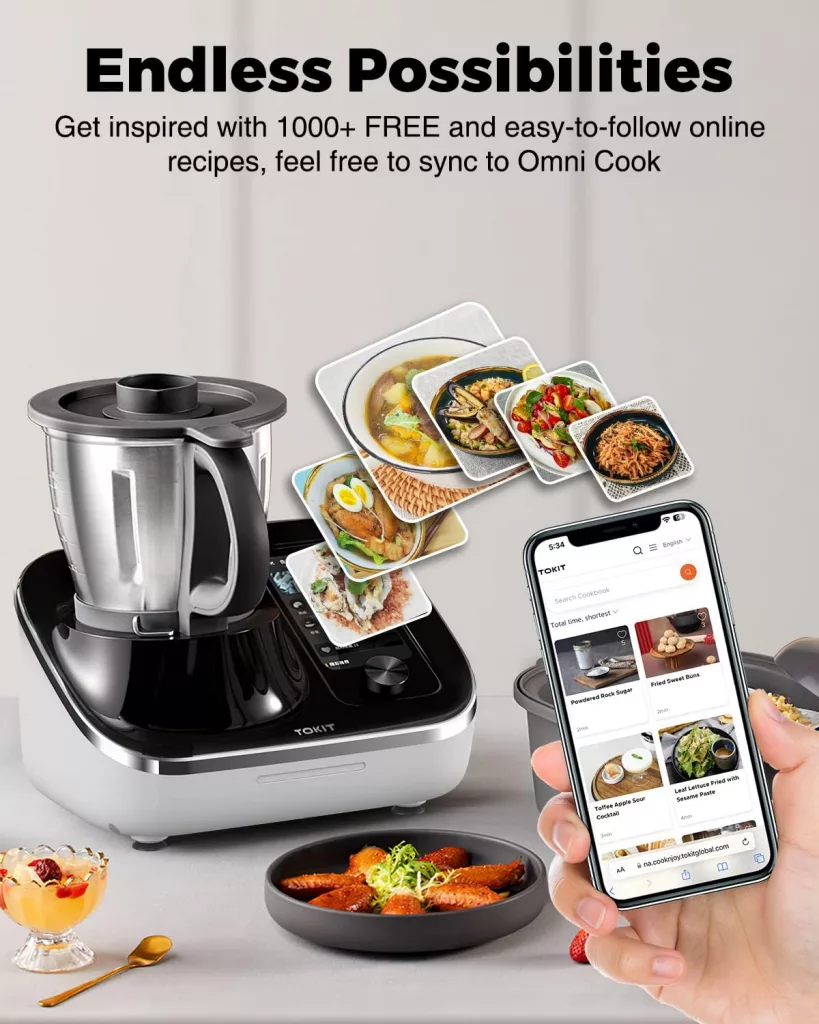 TOKIT Omni Cook Robot All-in-1 Food Processor endless